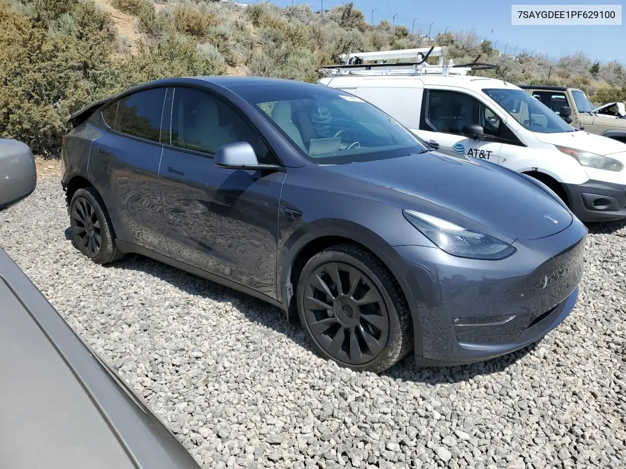 2023 Tesla Model Y VIN: 7SAYGDEE1PF629100 Lot: 61694215