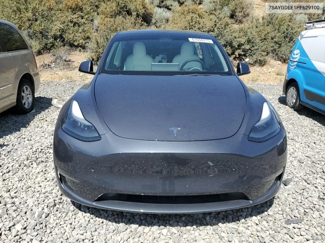 2023 Tesla Model Y VIN: 7SAYGDEE1PF629100 Lot: 61694215