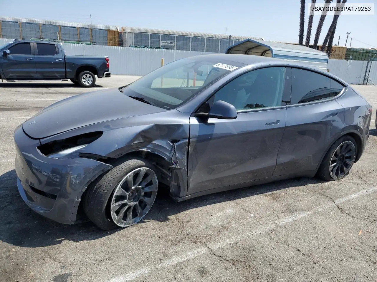 2023 Tesla Model Y VIN: 7SAYGDEE3PA179253 Lot: 62171995