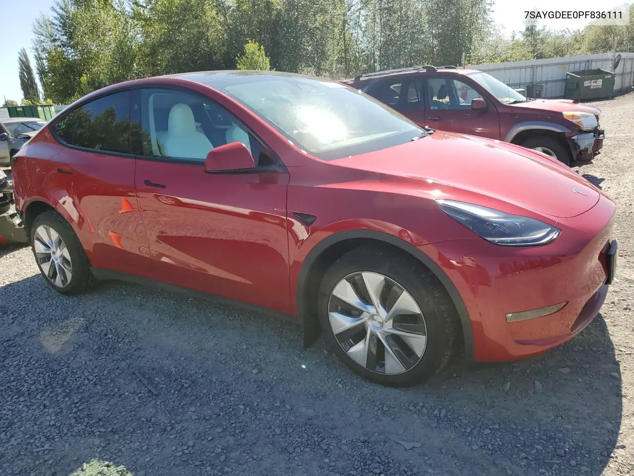 2023 Tesla Model Y VIN: 7SAYGDEE0PF836111 Lot: 62184755