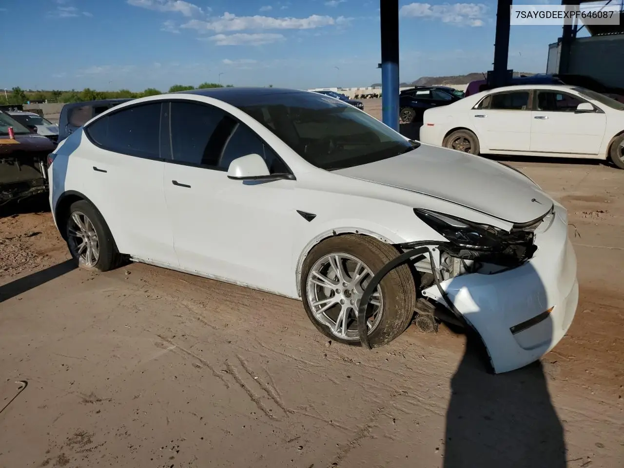 2023 Tesla Model Y VIN: 7SAYGDEEXPF646087 Lot: 62720685