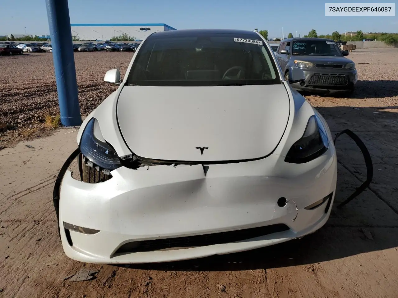 2023 Tesla Model Y VIN: 7SAYGDEEXPF646087 Lot: 62720685