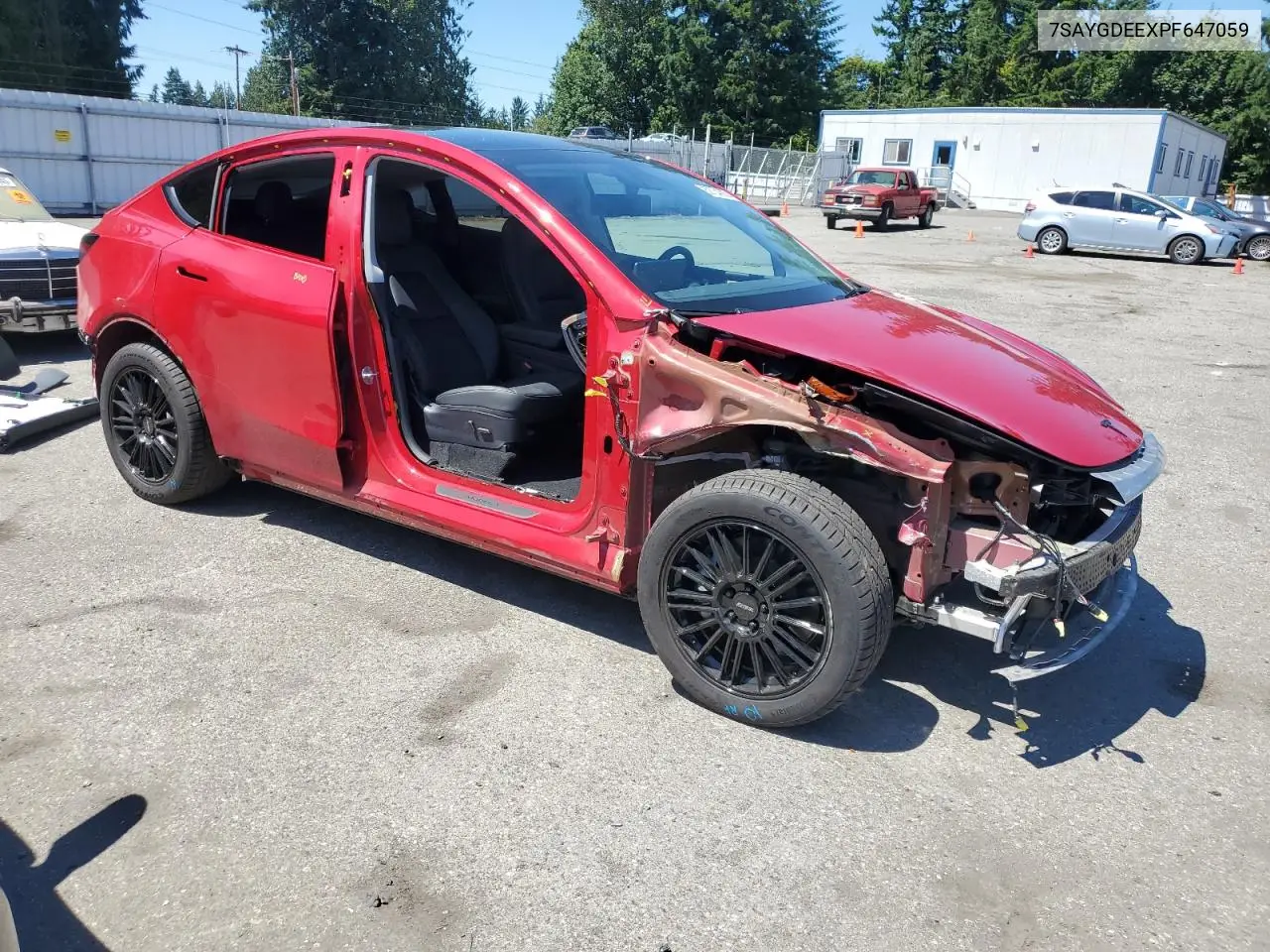 2023 Tesla Model Y VIN: 7SAYGDEEXPF647059 Lot: 62734605