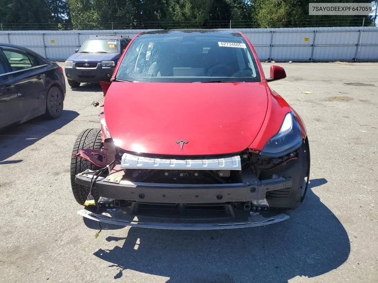 2023 Tesla Model Y VIN: 7SAYGDEEXPF647059 Lot: 62734605