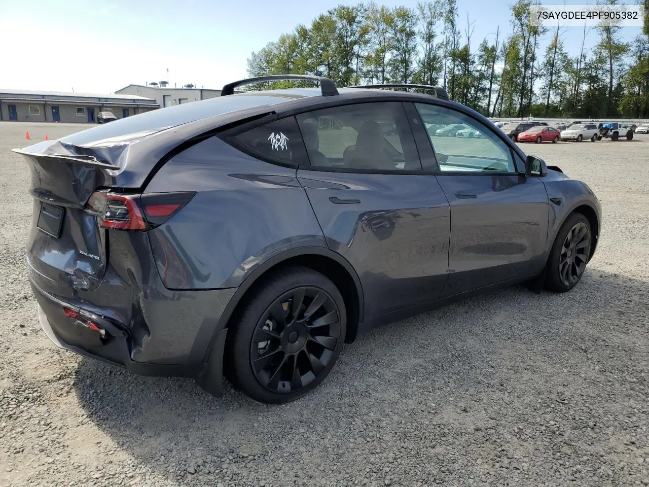2023 Tesla Model Y VIN: 7SAYGDEE4PF905382 Lot: 64812565