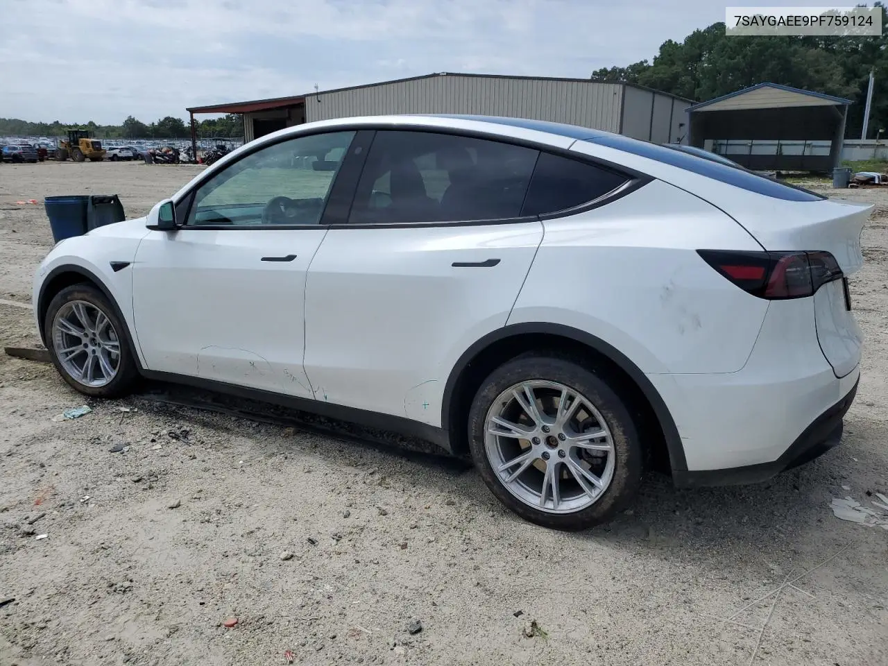2023 Tesla Model Y VIN: 7SAYGAEE9PF759124 Lot: 64981185