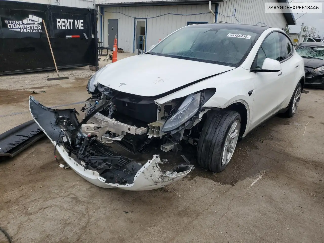 2023 Tesla Model Y VIN: 7SAYGDEEXPF613445 Lot: 65186455