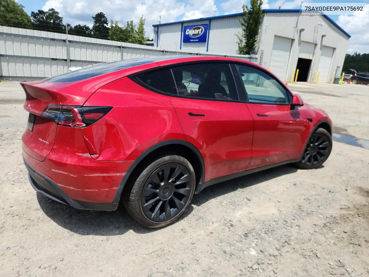 2023 Tesla Model Y VIN: 7SAYGDEE9PA175692 Lot: 65396195