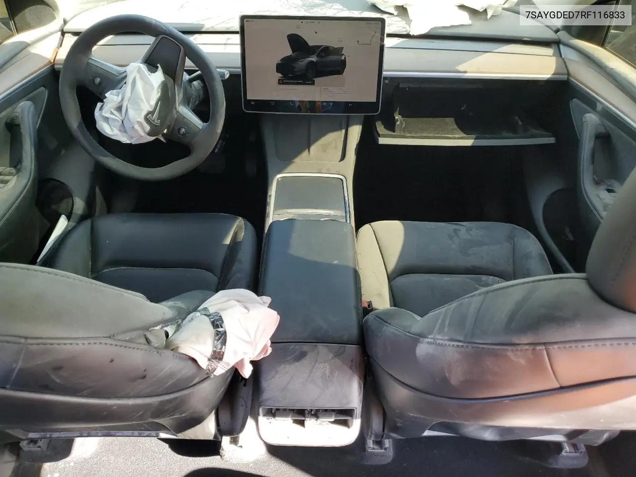 2024 Tesla Model Y VIN: 7SAYGDED7RF116833 Lot: 58777785