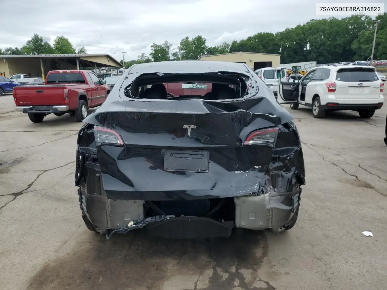 2024 Tesla Model Y VIN: 7SAYGDEE8RA316822 Lot: 60918505