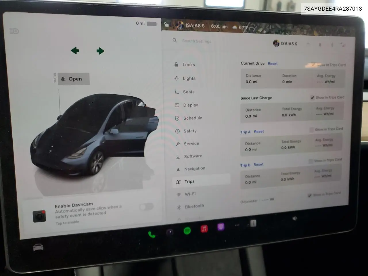 2024 Tesla Model Y VIN: 7SAYGDEE4RA287013 Lot: 62396055