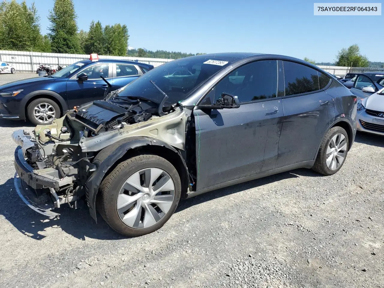 2024 Tesla Model Y VIN: 7SAYGDEE2RF064343 Lot: 62537265