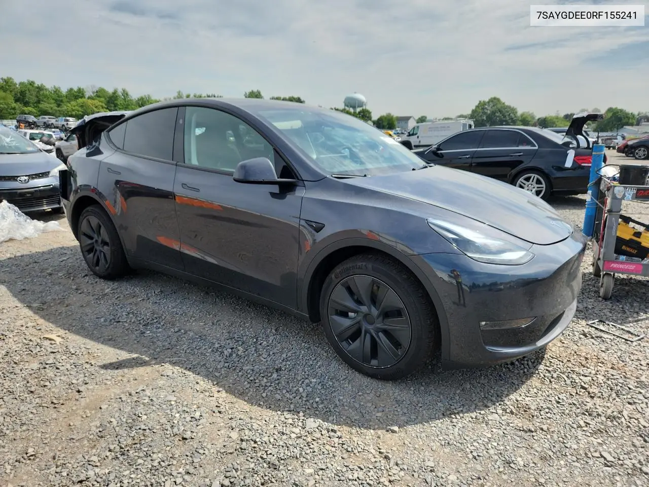 2024 Tesla Model Y VIN: 7SAYGDEE0RF155241 Lot: 62731345
