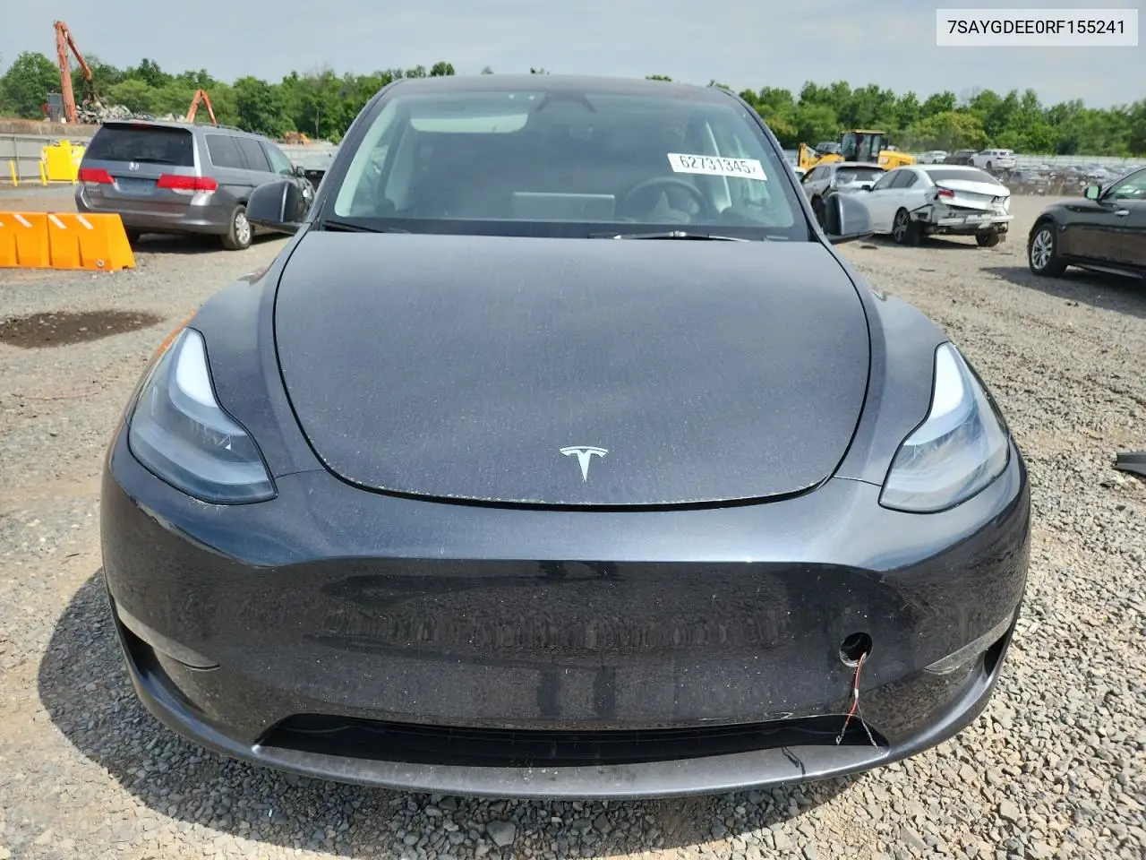 2024 Tesla Model Y VIN: 7SAYGDEE0RF155241 Lot: 62731345