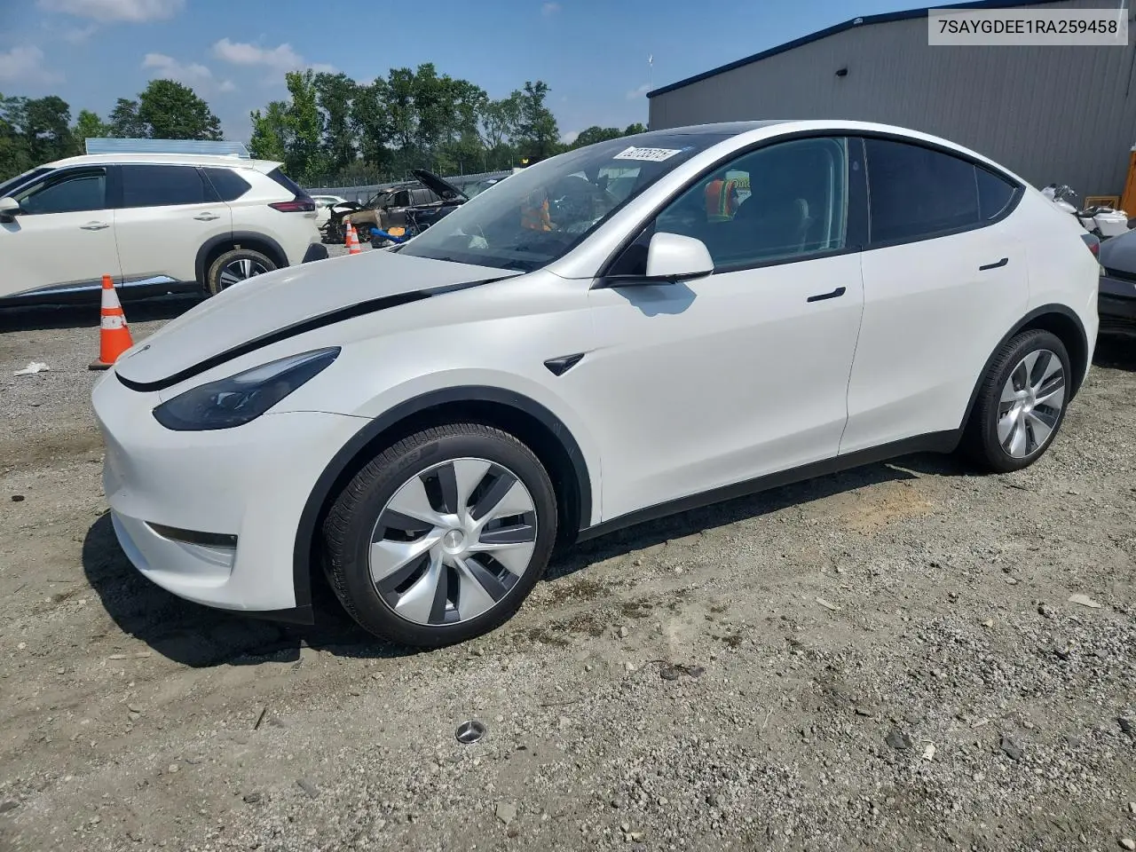 2024 Tesla Model Y VIN: 7SAYGDEE1RA259458 Lot: 62735315