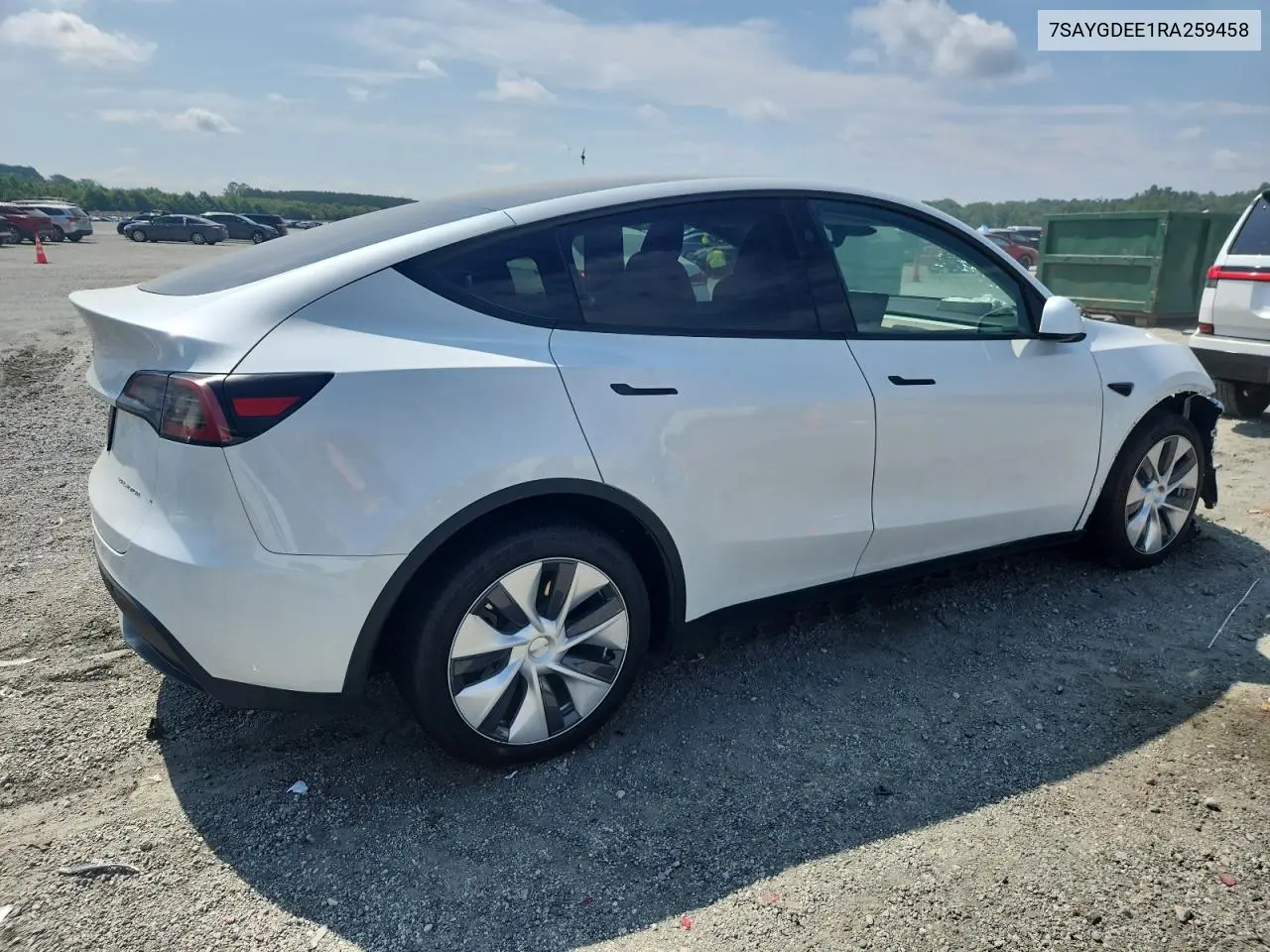 2024 Tesla Model Y VIN: 7SAYGDEE1RA259458 Lot: 62735315