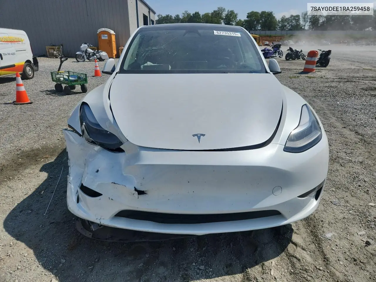 2024 Tesla Model Y VIN: 7SAYGDEE1RA259458 Lot: 62735315