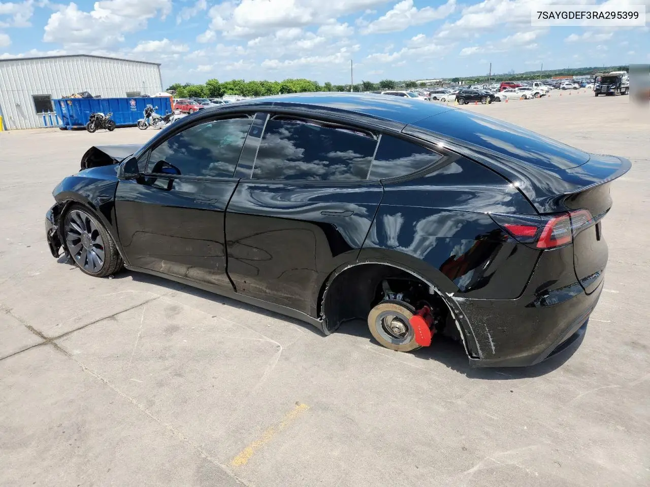 2024 Tesla Model Y VIN: 7SAYGDEF3RA295399 Lot: 62844215