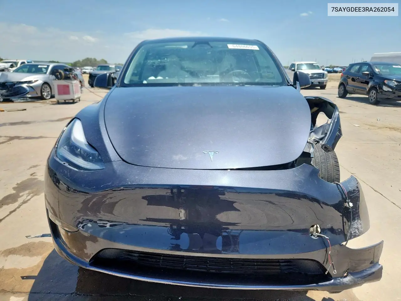 2024 Tesla Model Y VIN: 7SAYGDEE3RA262054 Lot: 64806655