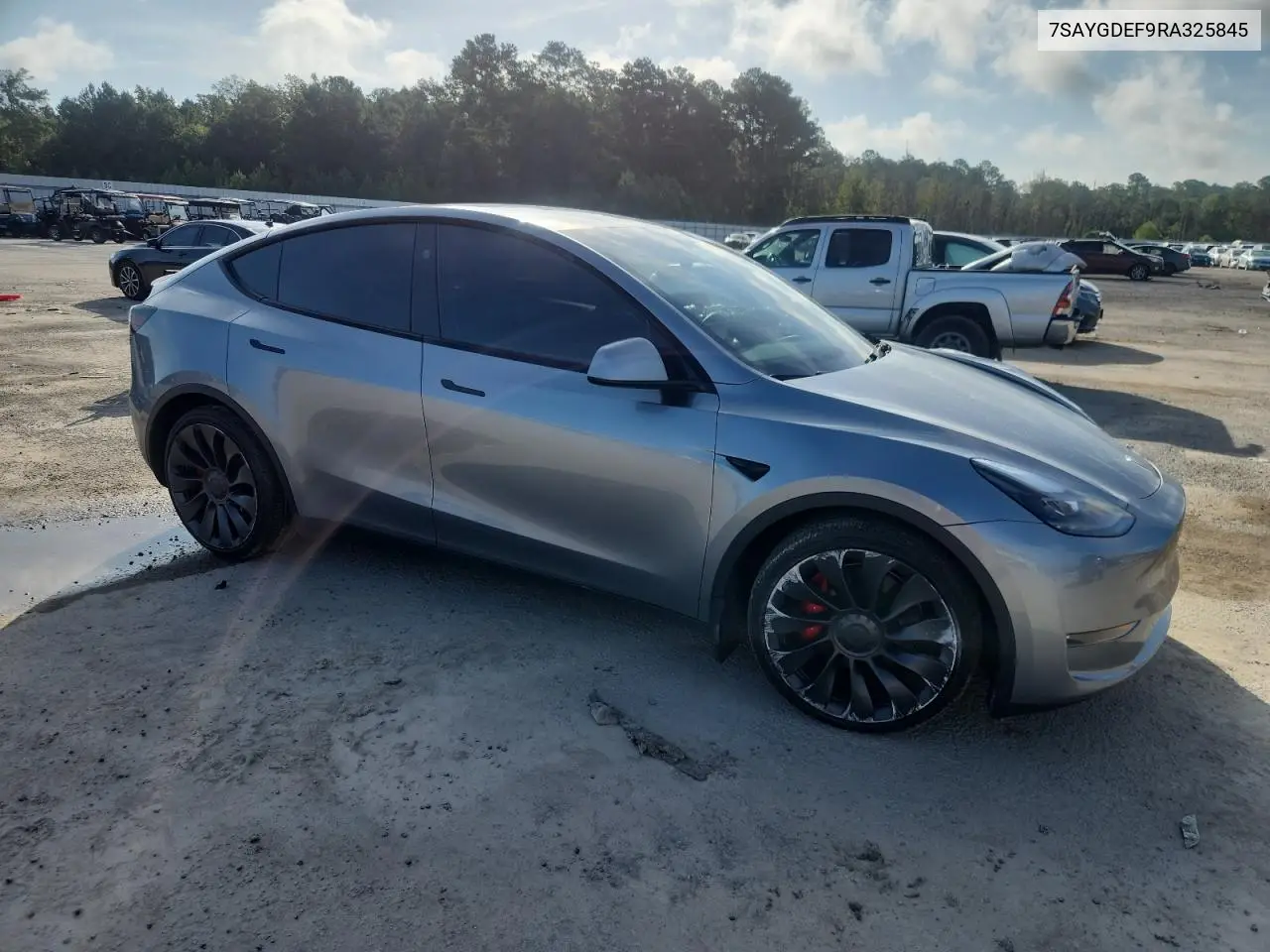 2024 Tesla Model Y VIN: 7SAYGDEF9RA325845 Lot: 65311655