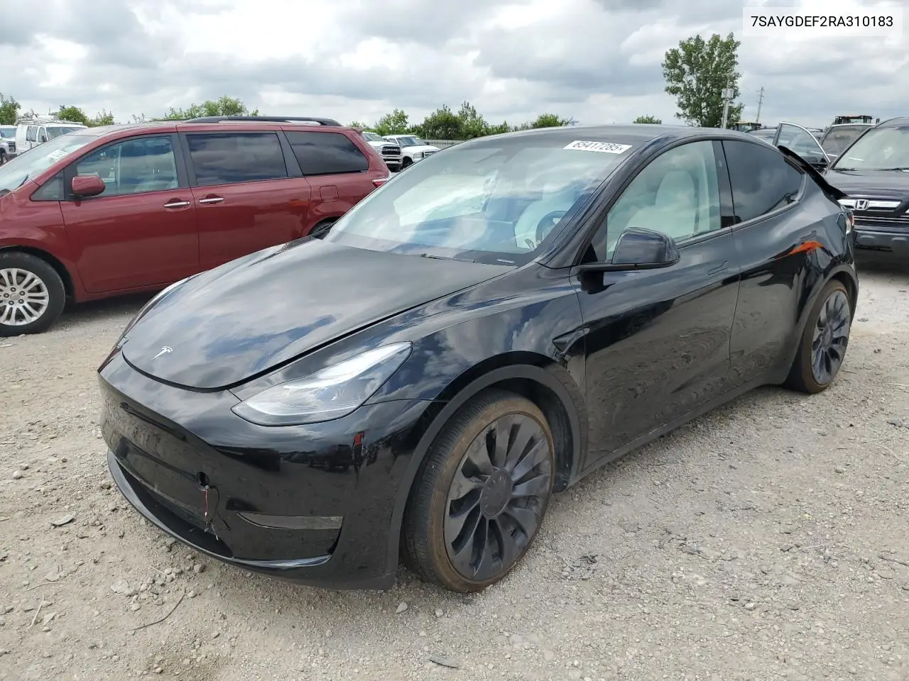 2024 Tesla Model Y VIN: 7SAYGDEF2RA310183 Lot: 65417285