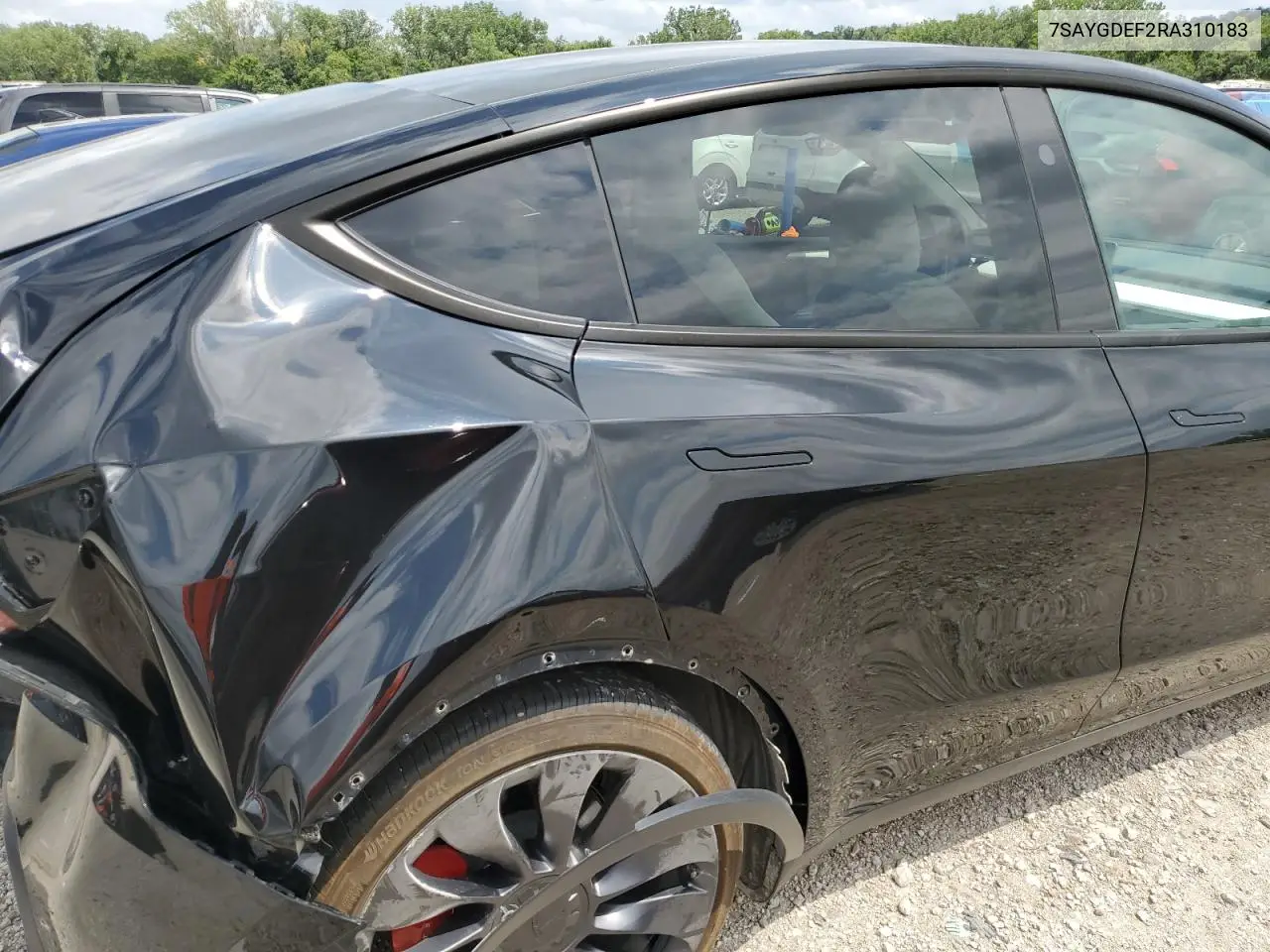 2024 Tesla Model Y VIN: 7SAYGDEF2RA310183 Lot: 65417285