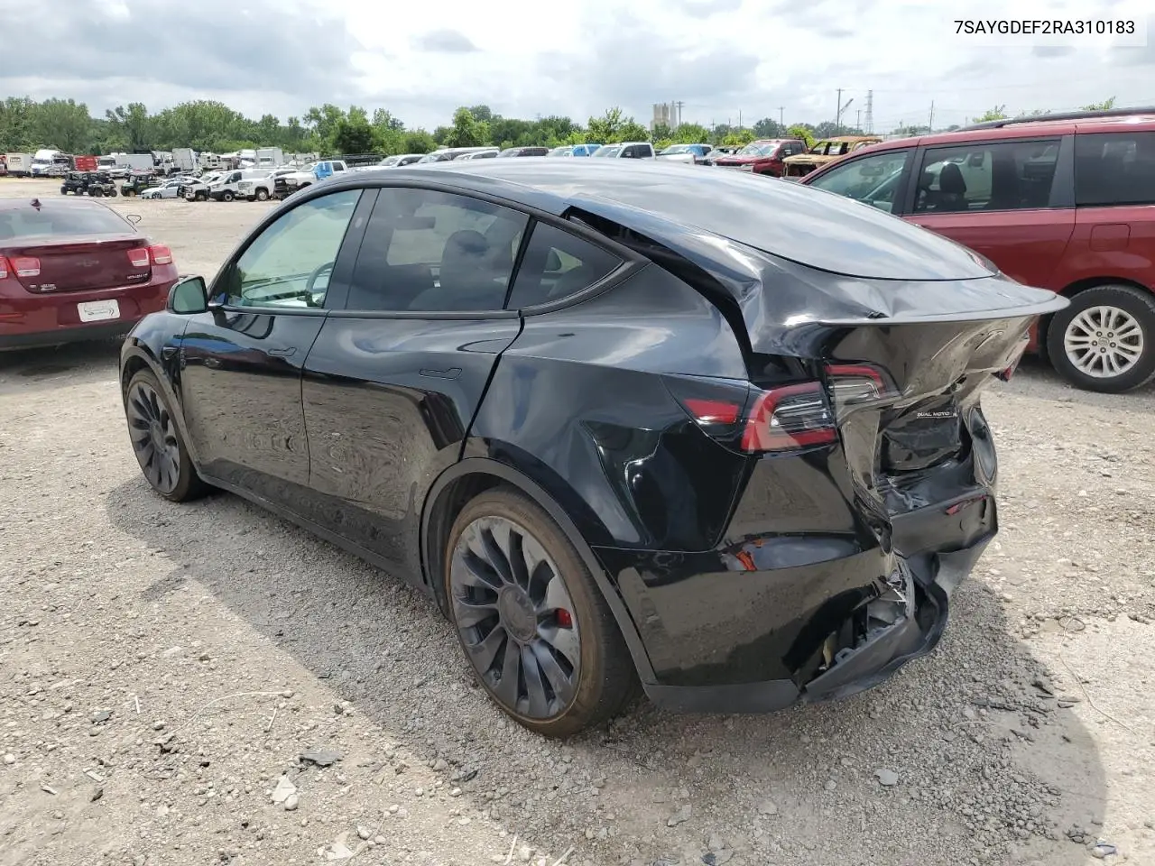 2024 Tesla Model Y VIN: 7SAYGDEF2RA310183 Lot: 65417285