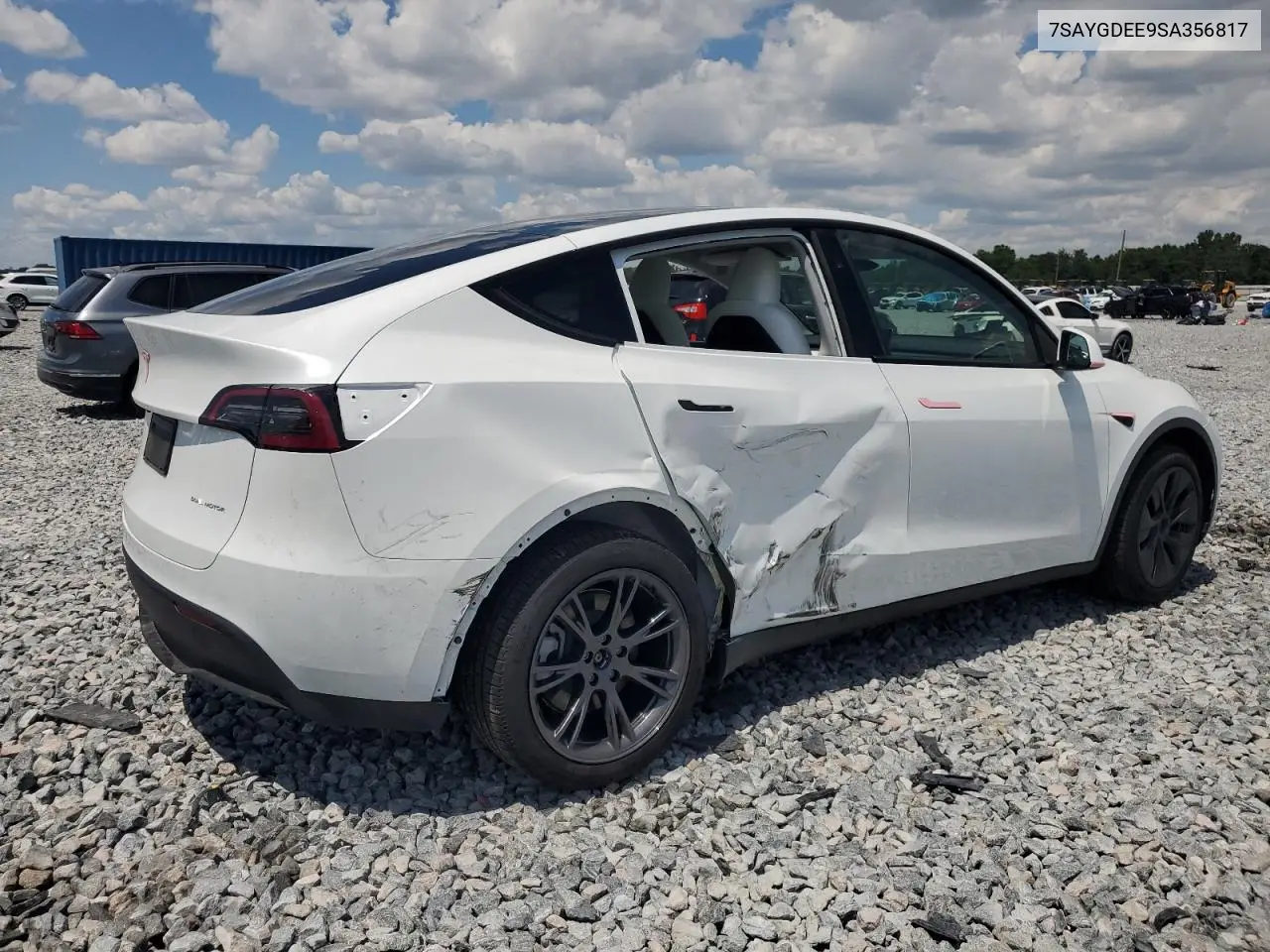 2025 Tesla Model Y VIN: 7SAYGDEE9SA356817 Lot: 56865615