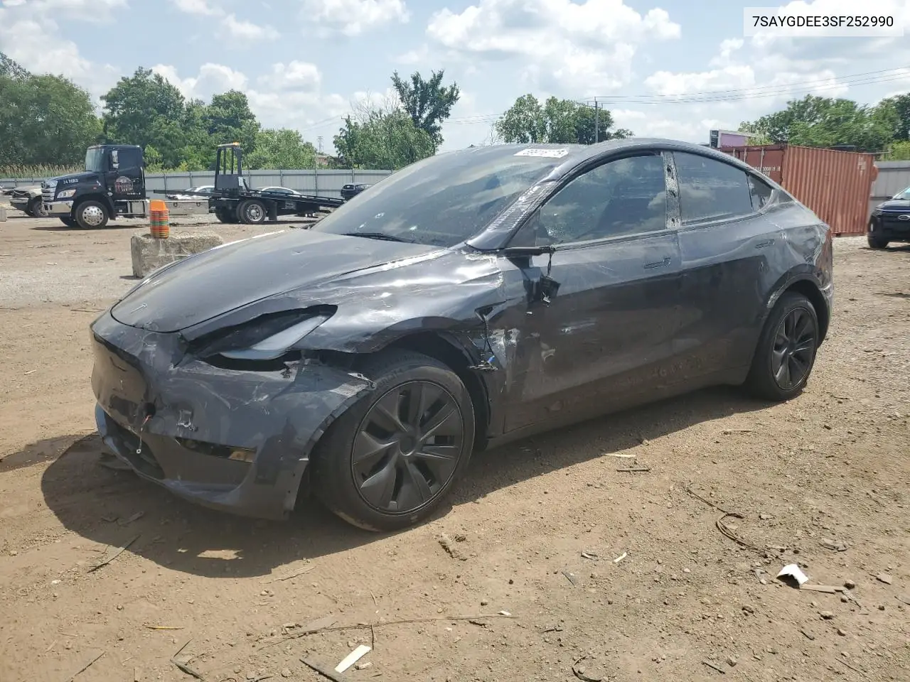 2025 Tesla Model Y VIN: 7SAYGDEE3SF252990 Lot: 59916775