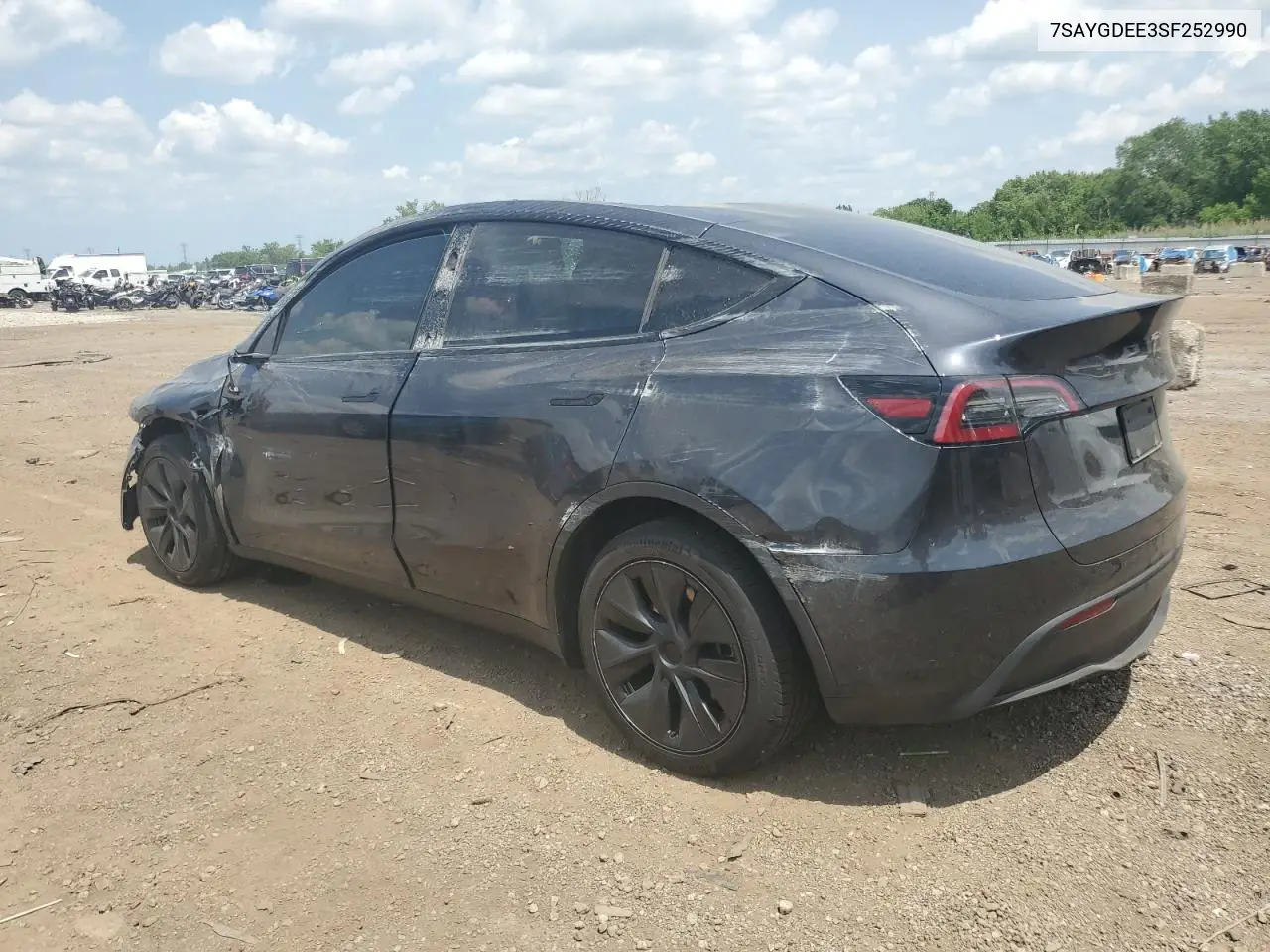 2025 Tesla Model Y VIN: 7SAYGDEE3SF252990 Lot: 59916775