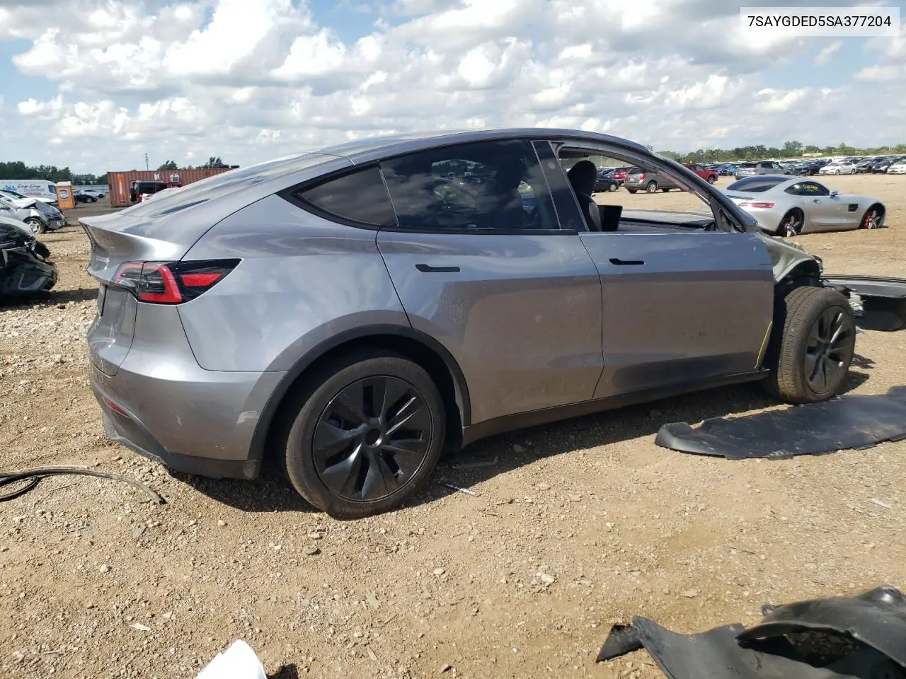 2025 Tesla Model Y VIN: 7SAYGDED5SA377204 Lot: 62487355