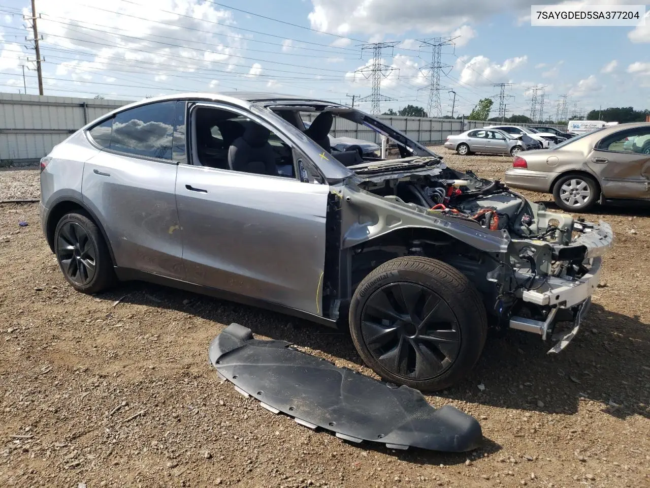 2025 Tesla Model Y VIN: 7SAYGDED5SA377204 Lot: 62487355
