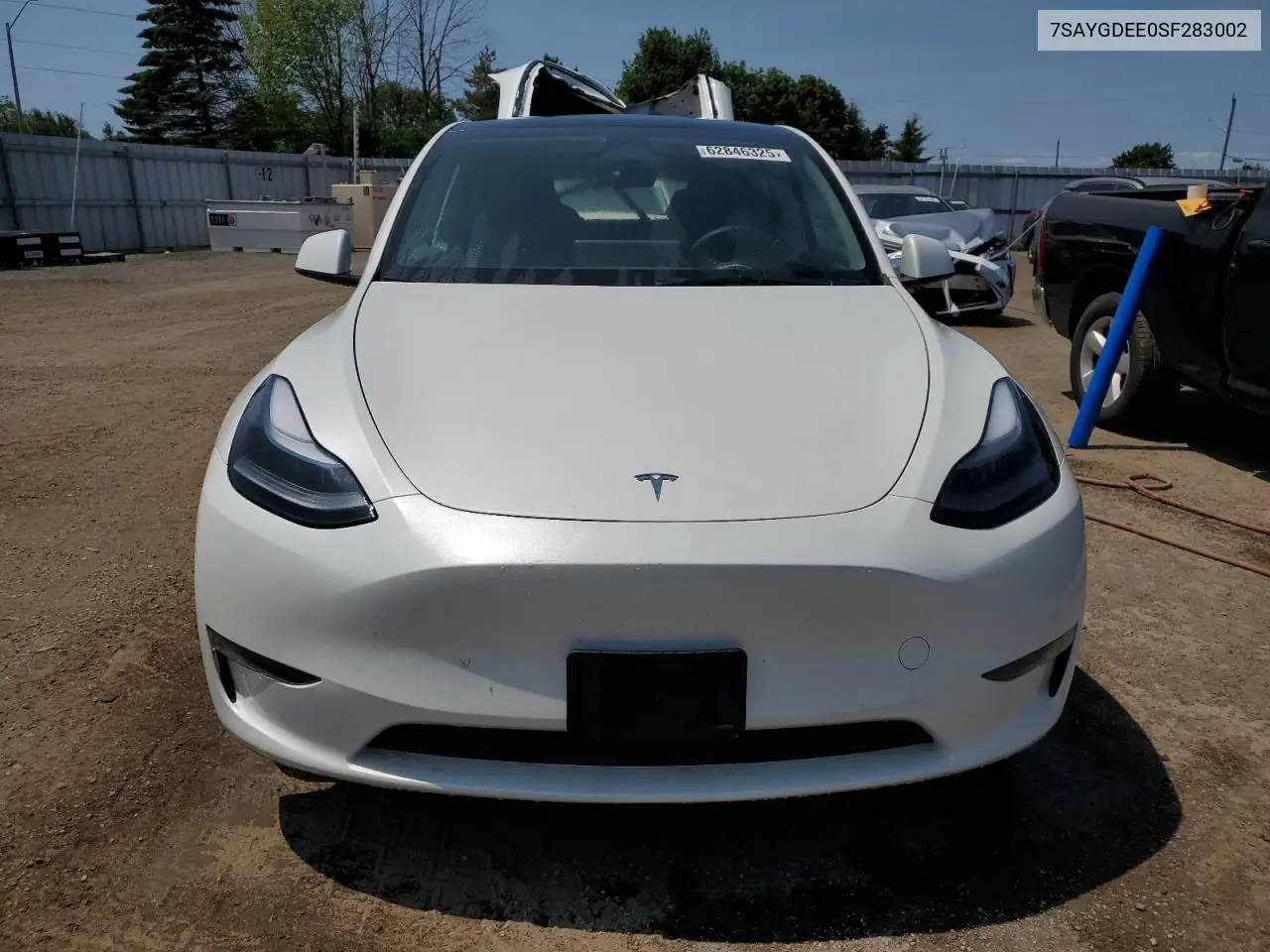 2025 Tesla Model Y VIN: 7SAYGDEE0SF283002 Lot: 62846325