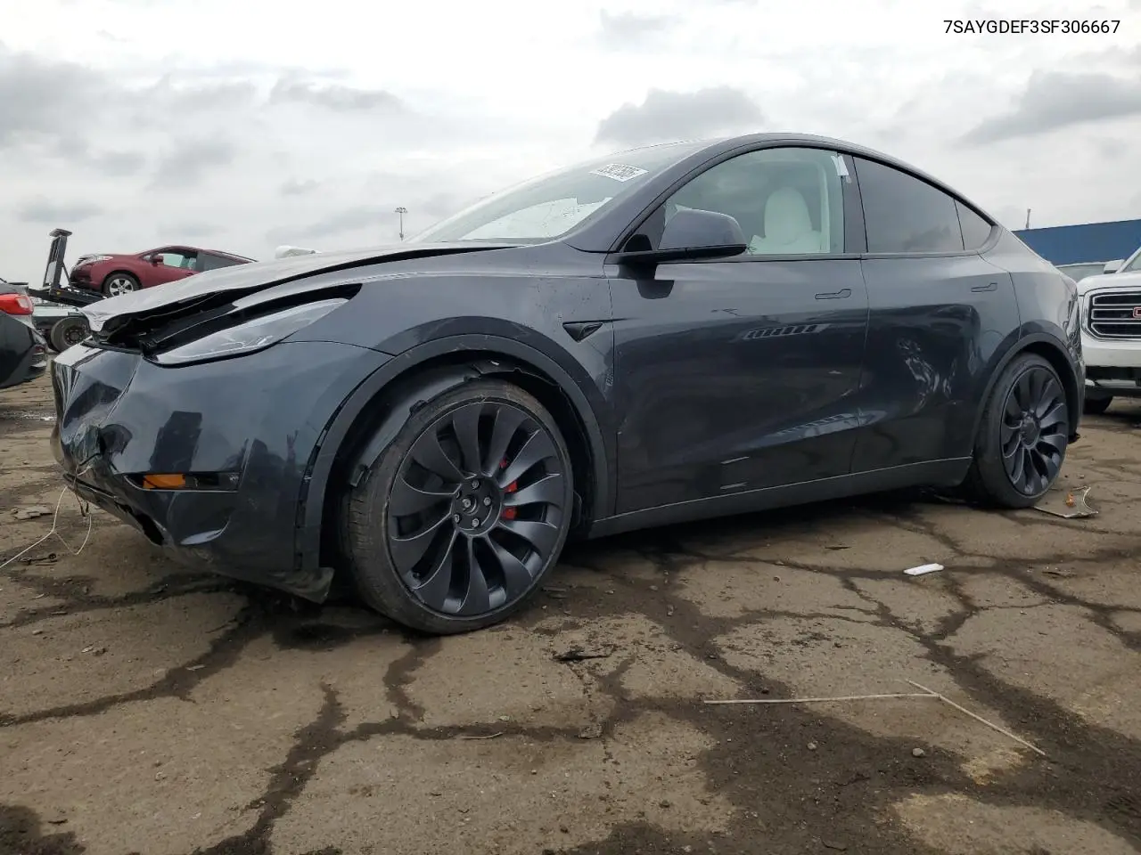2025 Tesla Model Y VIN: 7SAYGDEF3SF306667 Lot: 62927505