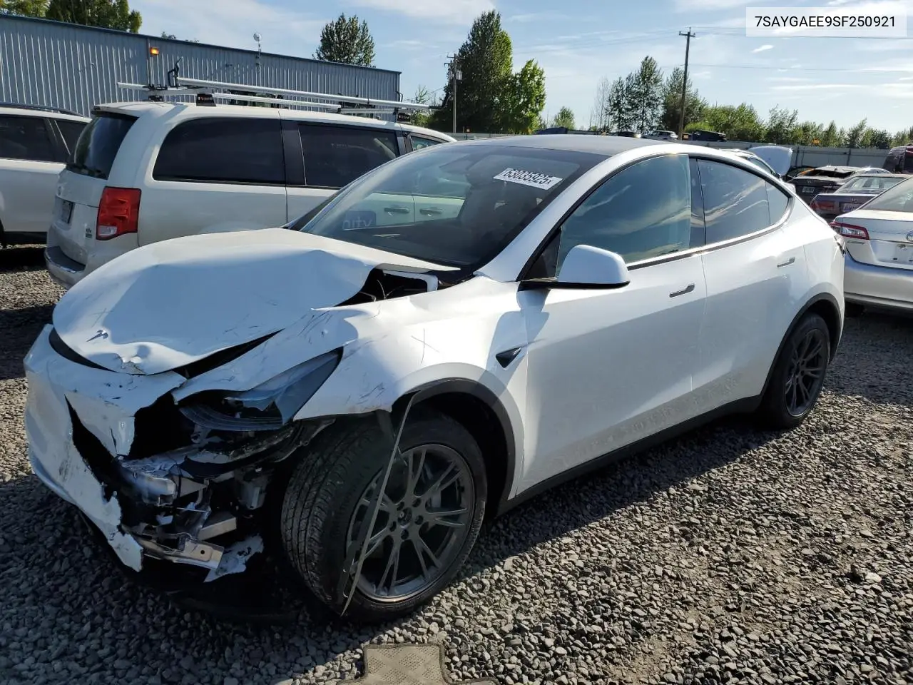2025 Tesla Model Y VIN: 7SAYGAEE9SF250921 Lot: 63035925