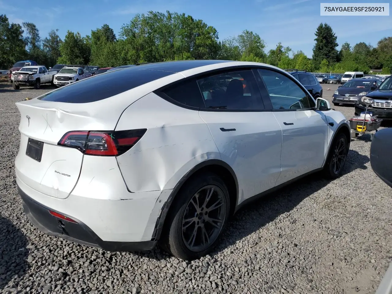 2025 Tesla Model Y VIN: 7SAYGAEE9SF250921 Lot: 63035925
