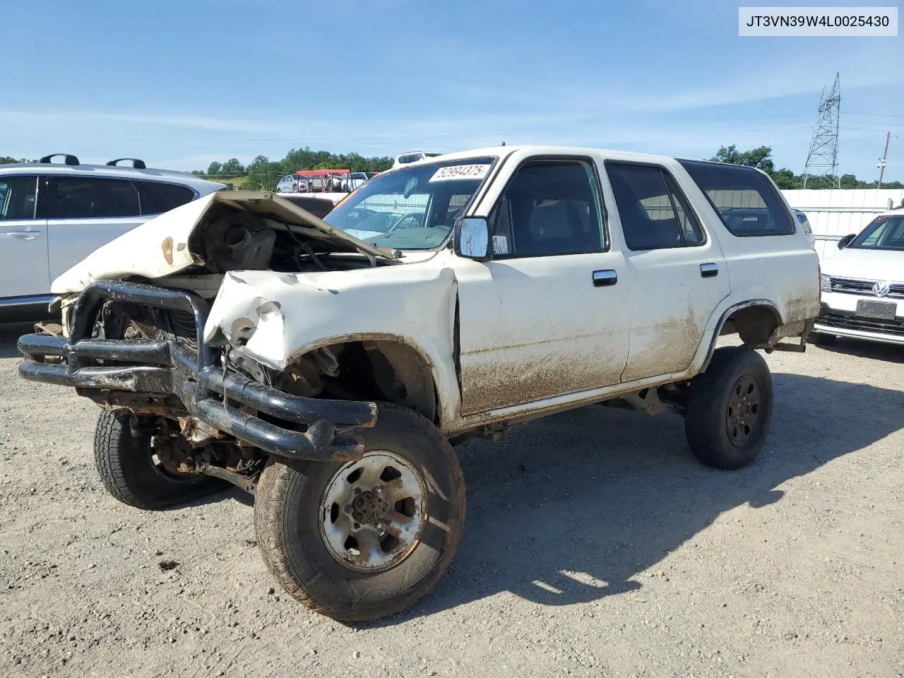 1990 Toyota 4Runner Vn39 Sr5 VIN: JT3VN39W4L0025430 Lot: 52994375