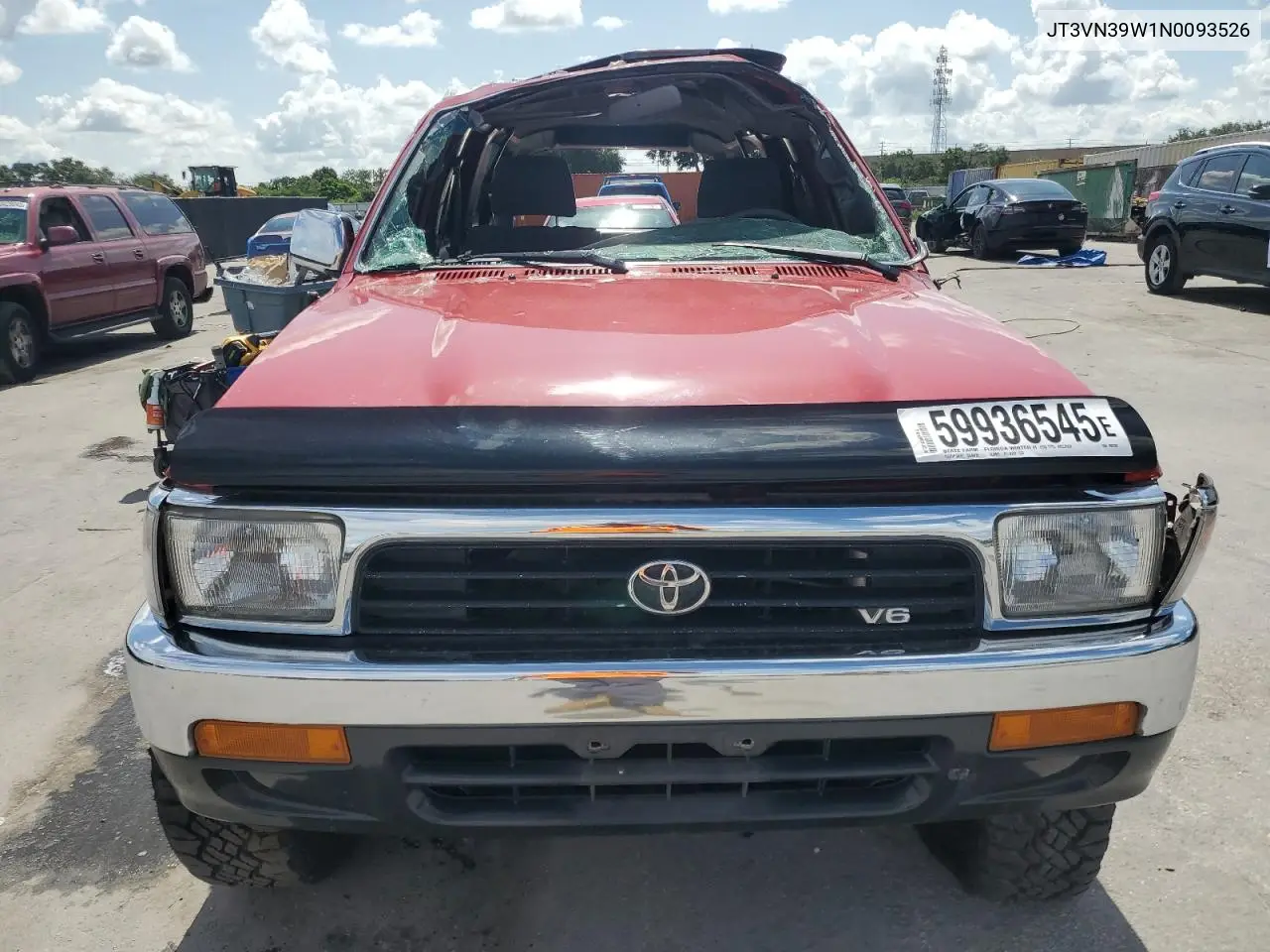 1992 Toyota 4Runner Vn39 Sr5 VIN: JT3VN39W1N0093526 Lot: 59936545
