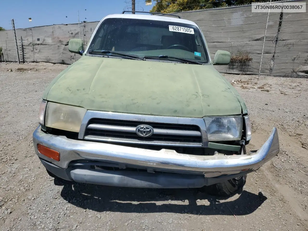 1997 Toyota 4Runner Sr5 VIN: JT3GN86R0V0038067 Lot: 62871505