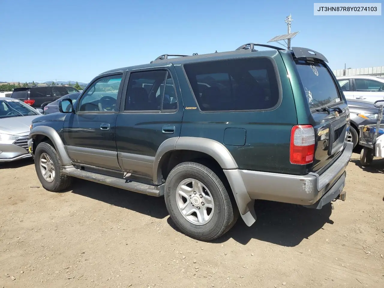 2000 Toyota 4Runner Limited VIN: JT3HN87R8Y0274103 Lot: 56254815