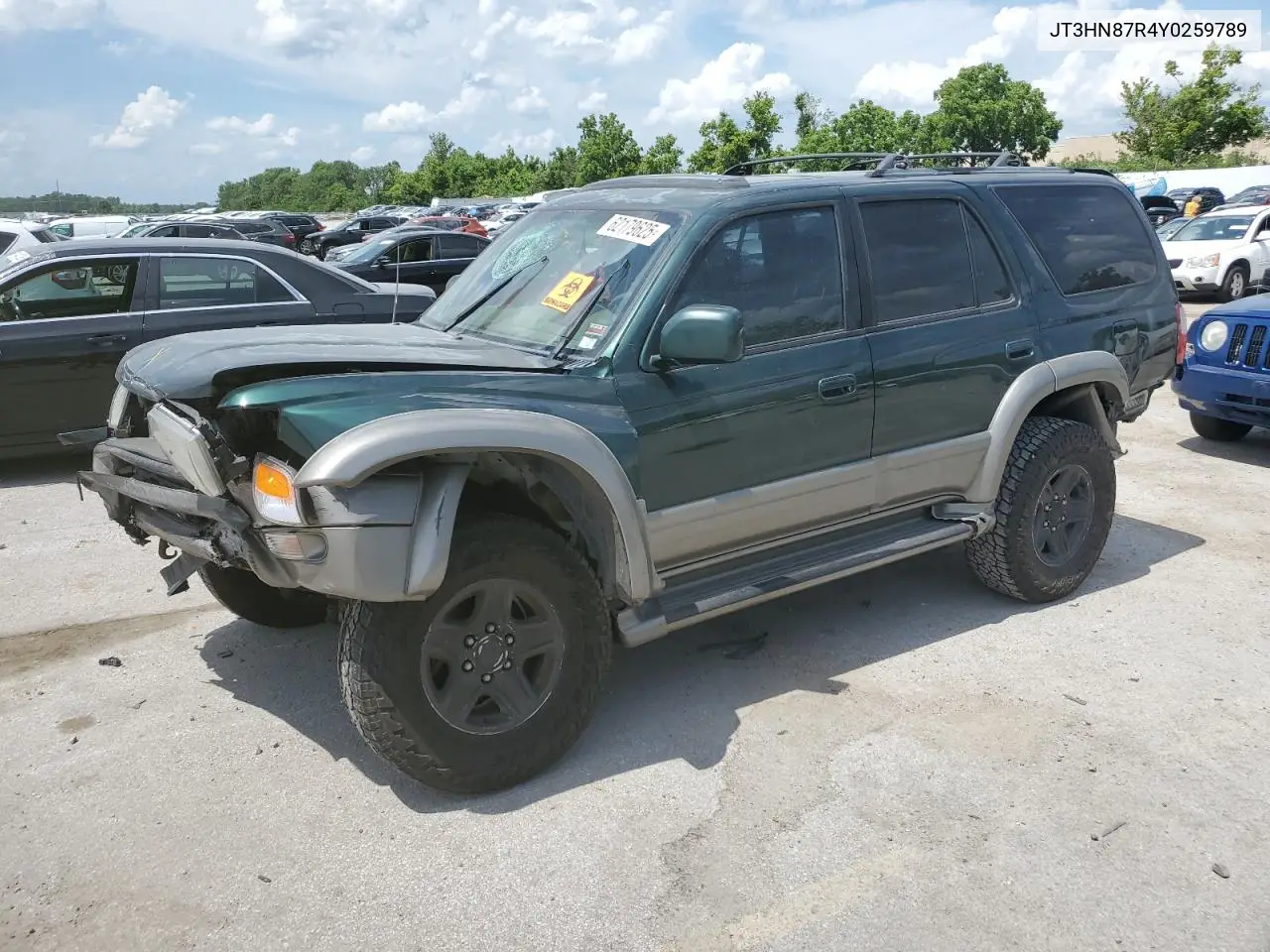 2000 Toyota 4Runner Limited VIN: JT3HN87R4Y0259789 Lot: 62179625