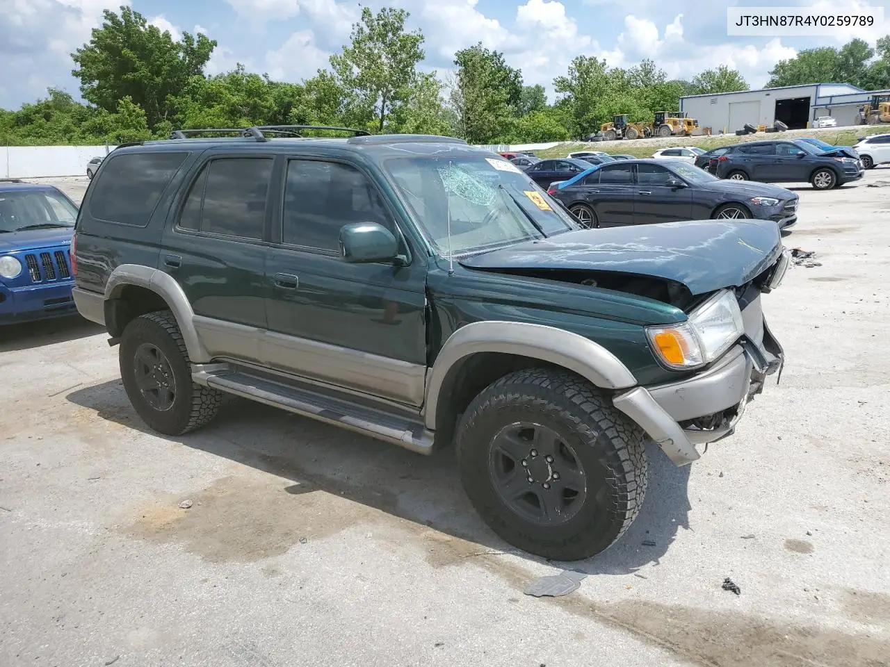2000 Toyota 4Runner Limited VIN: JT3HN87R4Y0259789 Lot: 62179625
