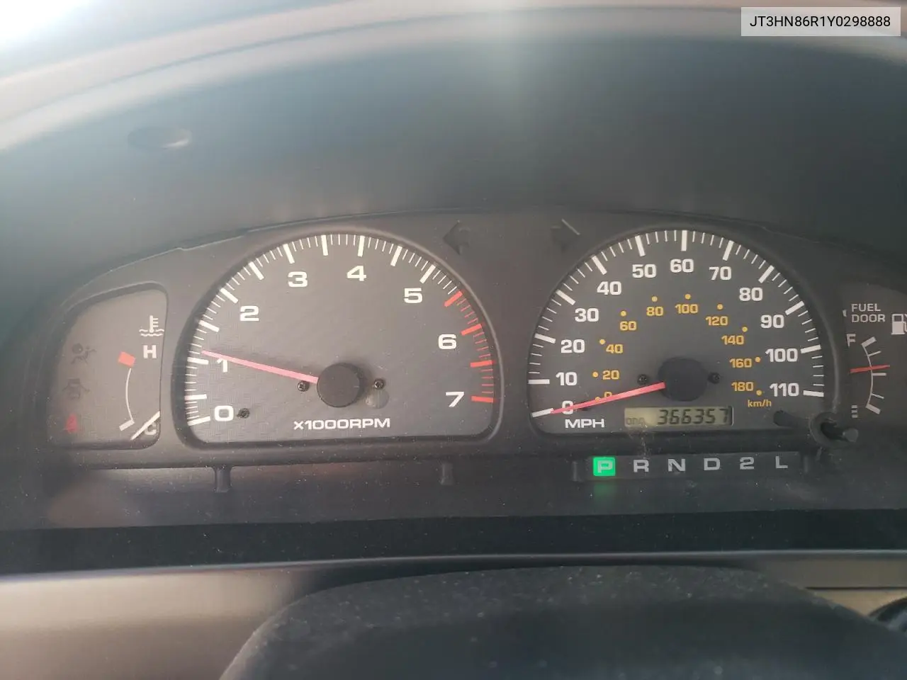 2000 Toyota 4Runner Sr5 VIN: JT3HN86R1Y0298888 Lot: 62506485