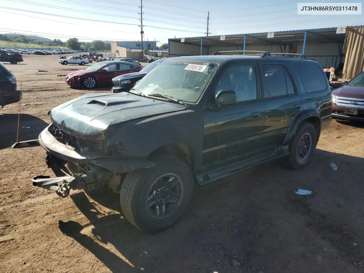 2000 Toyota 4Runner Sr5 VIN: JT3HN86R5Y0311478 Lot: 62608735