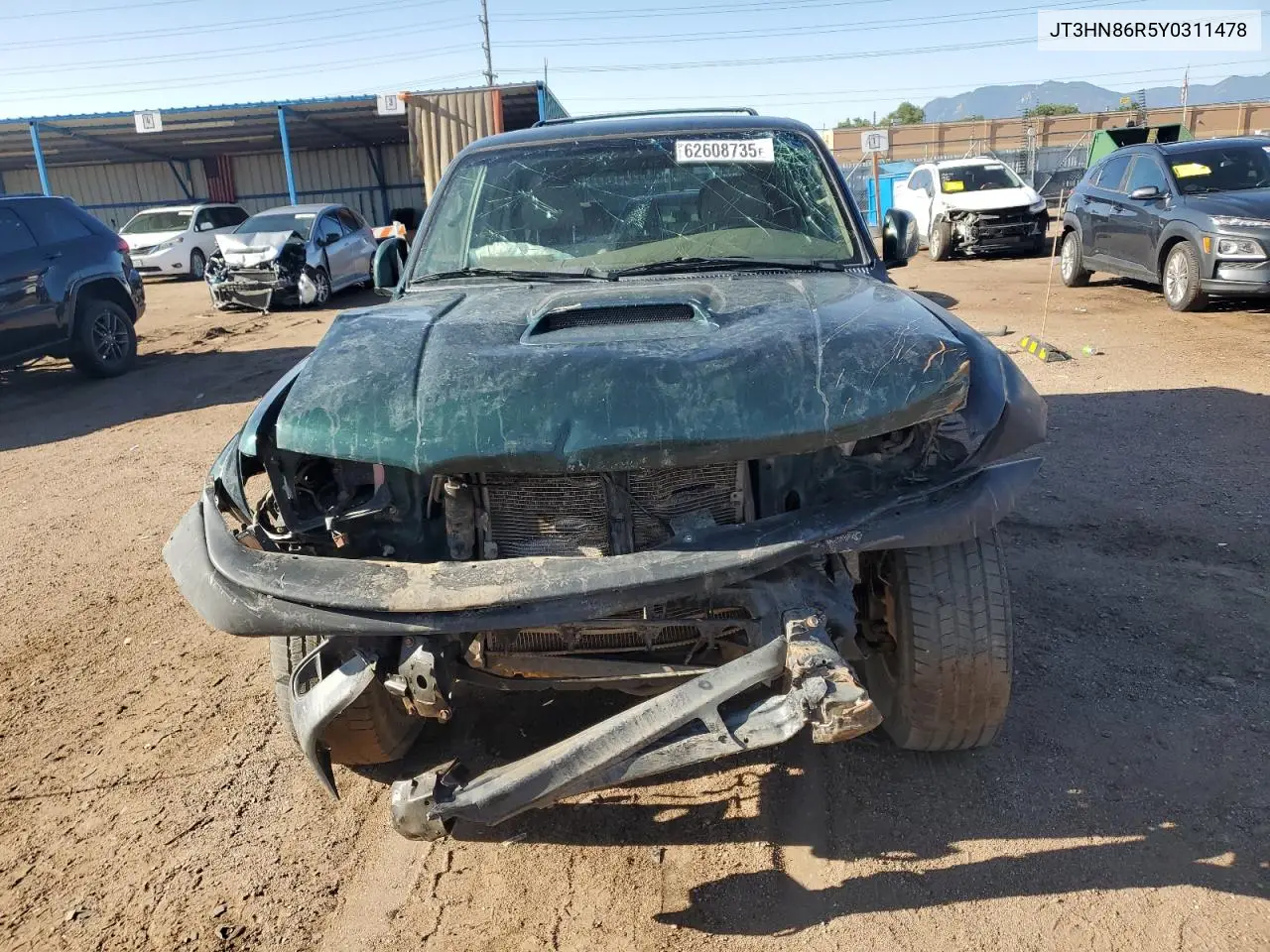 2000 Toyota 4Runner Sr5 VIN: JT3HN86R5Y0311478 Lot: 62608735