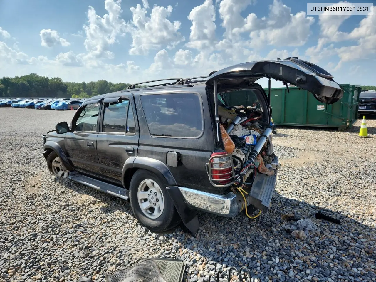 2000 Toyota 4Runner Sr5 VIN: JT3HN86R1Y0310831 Lot: 65274455