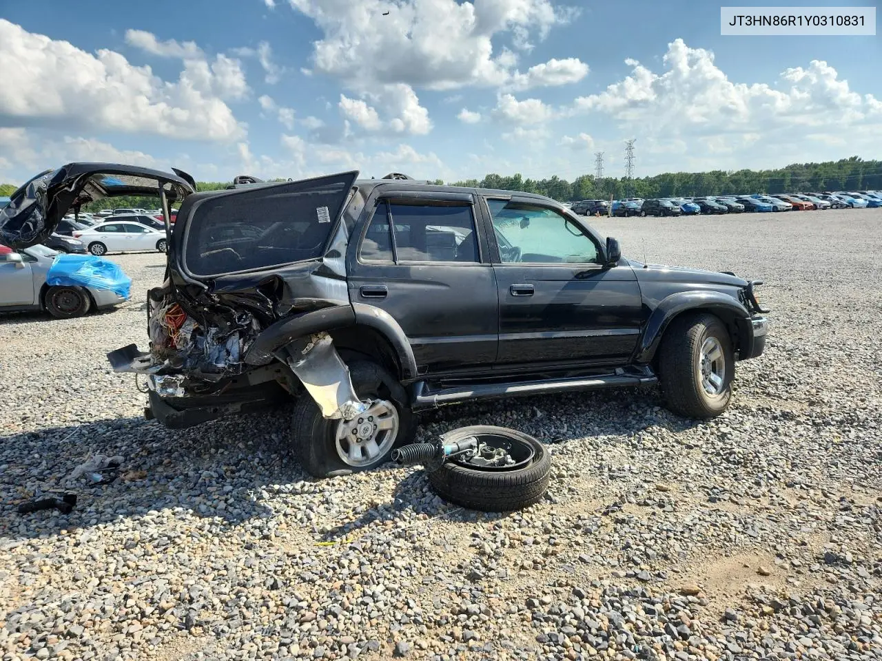 2000 Toyota 4Runner Sr5 VIN: JT3HN86R1Y0310831 Lot: 65274455