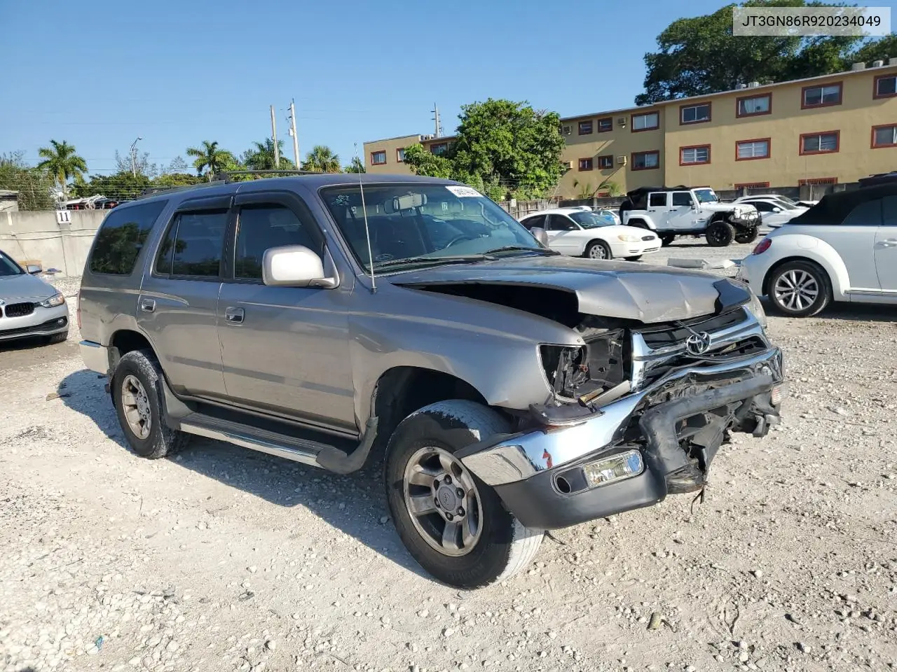 2002 Toyota 4Runner Sr5 VIN: JT3GN86R920234049 Lot: 56914075