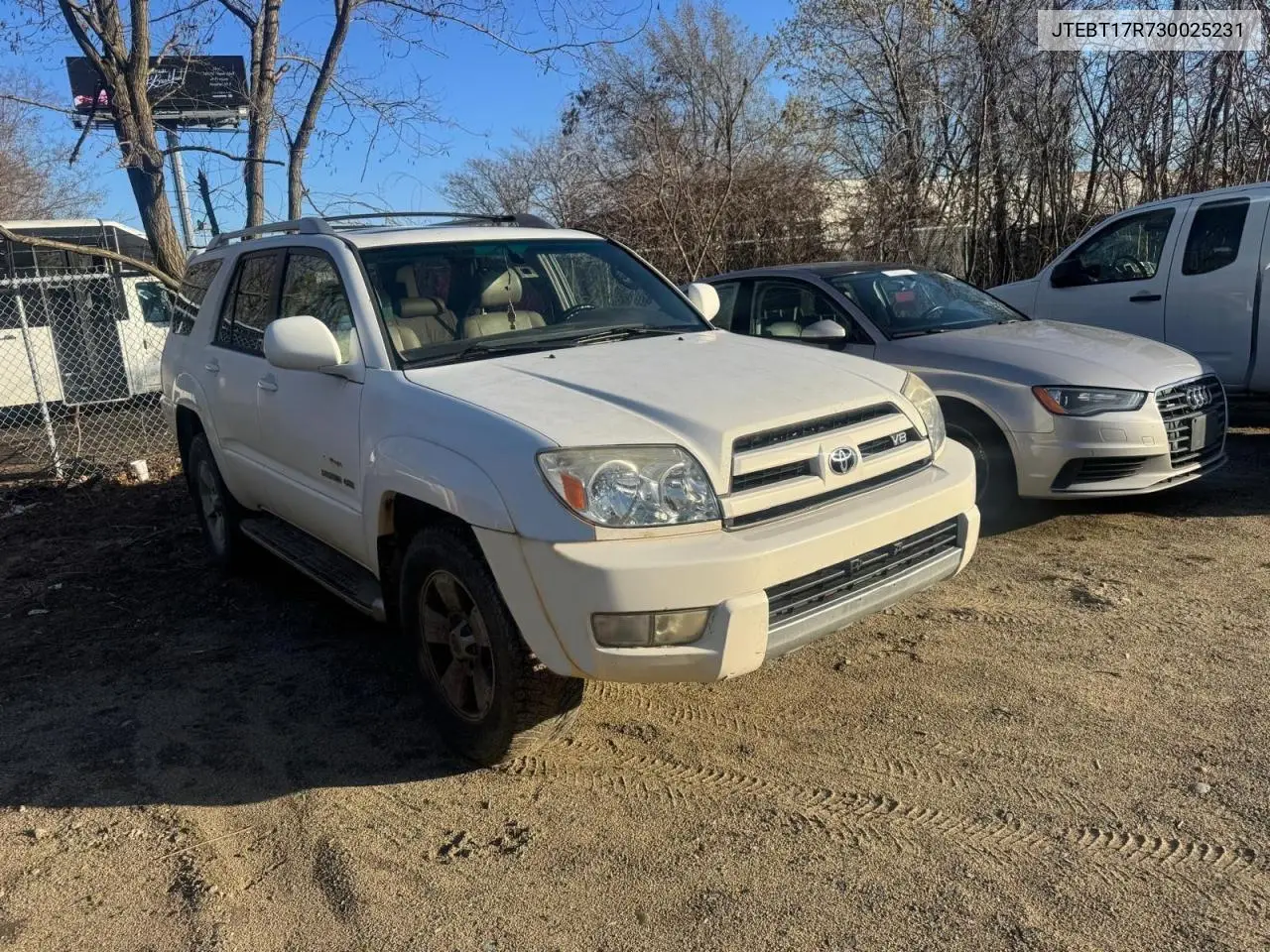 2003 Toyota 4Runner Limited VIN: JTEBT17R730025231 Lot: 57314935
