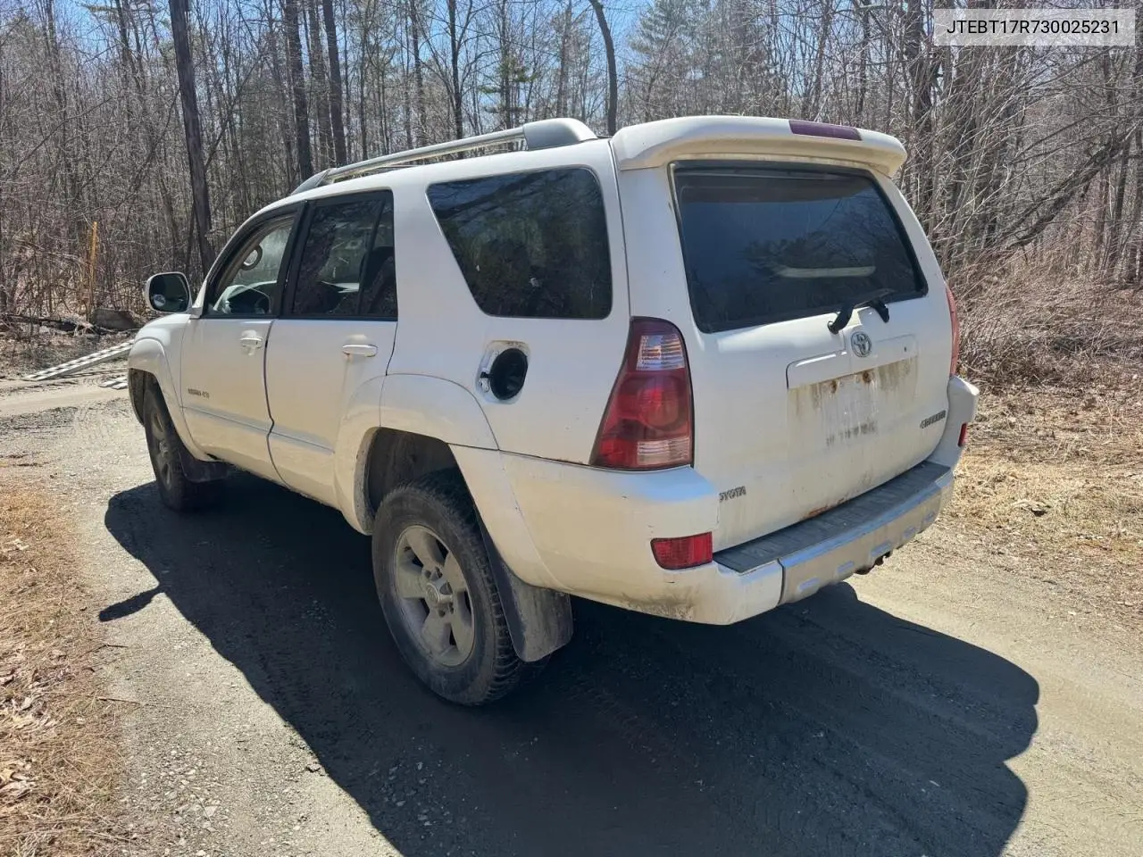 2003 Toyota 4Runner Limited VIN: JTEBT17R730025231 Lot: 57314935